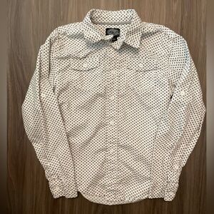 First Wave Big Boys White and Black Button Down Shirt size 12